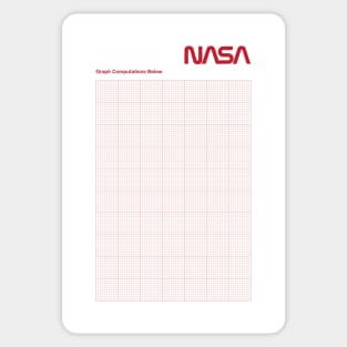 Red Graph Paper Sticker